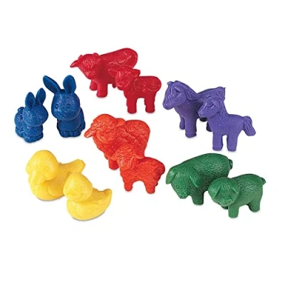 Immagine di Learning Resources Figurine a forma di animali della fattoria Friendly Farm (set da 144)