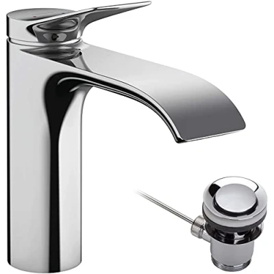 Immagine di hansgrohe Vivenis Miscelatore monocomando lavabo 110 con saltarello, bianco opaco, 75020700