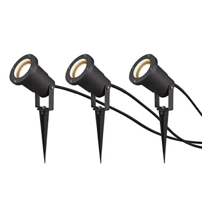 Immagine di Trio Leuchten Ubangi 800260342 Set di 3 faretti per esterni, in alluminio pressofuso nero opaco, non incluso 1 GU10, antracite