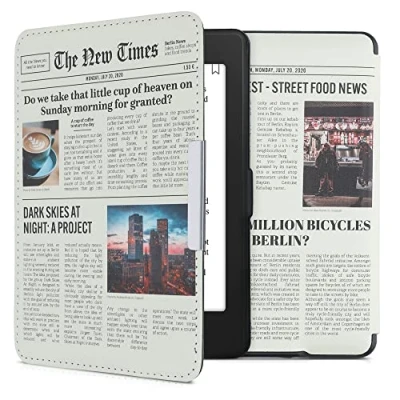 Immagine di kwmobile Custodia eReader Compatibile con Amazon Kindle Paperwhite Cover eBook Reader Flip Case multicolore/nero/sabbia Prima Pagina