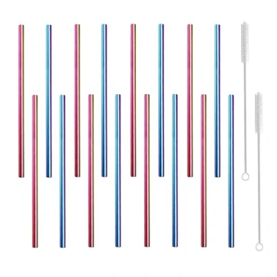 Immagine di morneve Cannucce in metallo, piccole e corte, acciaio inox, riutilizzabili, per bambini, succhi di frutta, cocktail, caffè, feste, casa, ufficio, ristorante, lunghezza 150 mm, con spazzola la