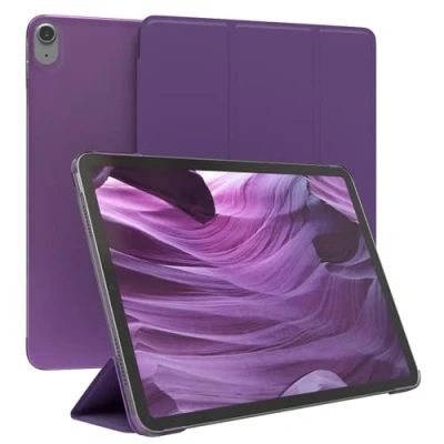 Immagine di EAZY CASE,Custodia per tablet Smartcase compatibile con iPad Air 4,Air 5 funzione di supporto, custodia sleep e wake, in pelle sintetica, tinta unita viola