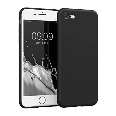 Immagine di kwmobile Custodia Compatibile con Apple iPhone SE (2022) / (2020) 8 7 Cover Back Case per Smartphone in Silicone TPU Protezione Gommata nero matt