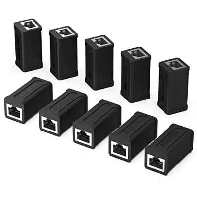 Immagine di BENFEI accoppiatore in Linea RJ45, 10 Pezzi Ethernet Cat5e Cat7 Cat6 da Femmina a