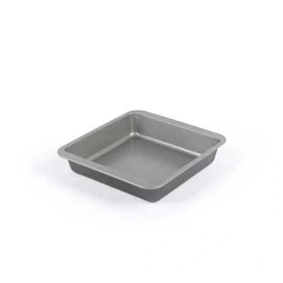 Immagine di Salter Essentials BW13664 teglia quadrata da 26 cm, con rivestimento antiaderente, lavabile in lavastoviglie, facile pulire, realizzata nel Regno Unito, acciaio al carbonio resistente,