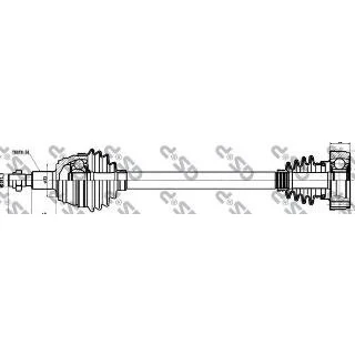 Immagine di GSP 261045 Albero motore / Semiasse 555 VOLKSWAGEN: Golf 4, 4 Variant, AUDI: A3 Hatchback, SKODA: Octavia 1 Combi