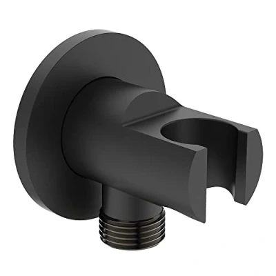 Immagine di Ideal Standard Supporto a parete fisso erogante per doccetta, Nero Seta