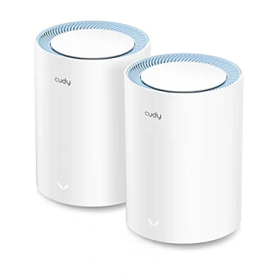 Immagine di Cudy AC1200 Sistema WiFi a Rete Completa, Dual Band, Estensore WiFi, Porte 10/100M, Antenne ad alto guadagno, VPN, Cloudflare, M1200 2 Pacchetto
