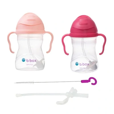Immagine di b.box Tazza con Cannuccia Bicchiere Bambino Coperchio Scorrevole, Ponderata, Antigoccia e Ergonomica Senza BPA, Lavabile in Lavastoviglie 6+m 240 ml