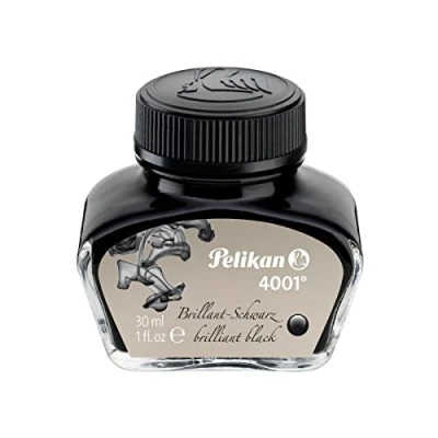 Immagine di Pelikan 301051 Inchiostro Stilografico 4001, Flacone Di Vetro Da 30 Ml, Colore Nero