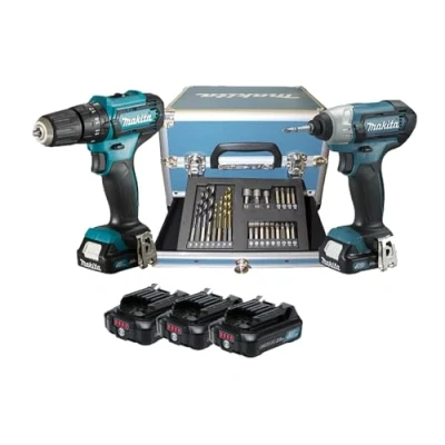 Immagine di Makita CLX228SAX2 Kit Trapano E Avvitatore Impulsi 12V 3x2,0Ah Valigia Accessori