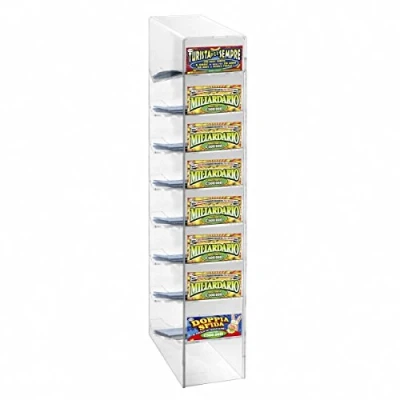 Immagine di DesignPlex Espositore gratta e vinci da banco in plexiglass trasparente a 8 scomparti Misure: 11 x 29 H55 cm