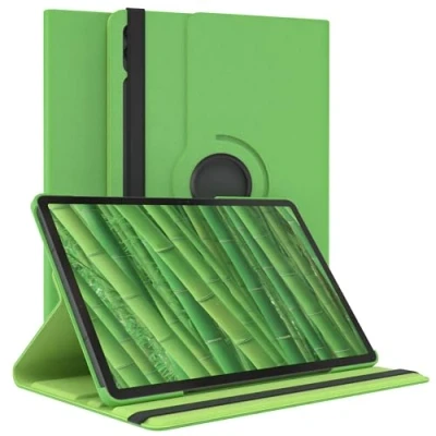 Immagine di EAZY Case Custodia per tablet Samsung Galaxy Tab S9 FE Plus Cover protettiva 12,4 pollici Smart Rotation stare in piedi 360 girevole con funzione di supporto, similpelle Verde