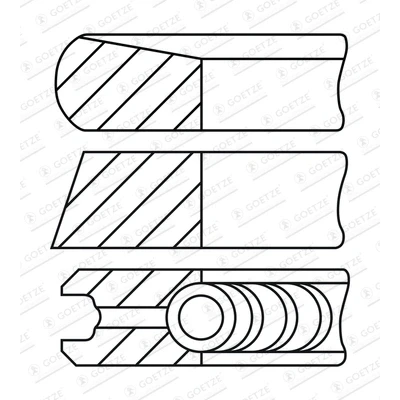 Immagine di GOETZE ENGINE 08 450600 00 Kit Fasce Elastiche 88 FIAT: Ducato III Van, Camion pianale / Telaio