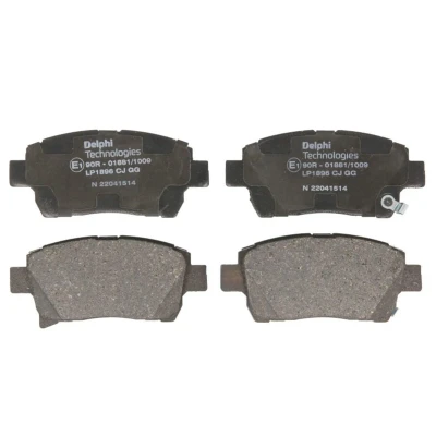 Immagine di DELPHI LP1896 Kit pastiglie freno con segnalatore acustico usura lamierino anticigolío senza accessori TOYOTA: Yaris I Hatchback