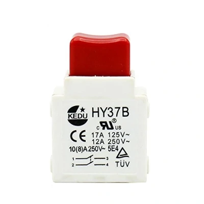Immagine di KEDU HY37B 125V/17A 250V/12A Prova di Polvere Grilletto Interruttore Portatile Attrezzo Elettrico Interruttori per Strumenti da Giardinaggio Tosaerba ecc 2 Pacchi