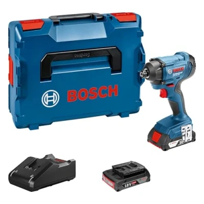 Immagine di Bosch Professional 18V System Avvitatore a Massa Battente Batteria Gdr 160 C (Incl. 2 Batt. 2,0 Ah e Caricabatteria, Valigetta L Boxx)