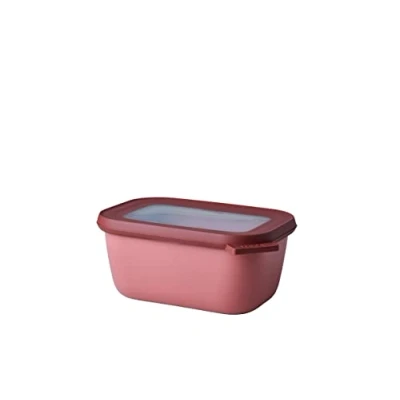 Immagine di Mepal Multi Bowl Cirqula Rectangular Contenitori Plastica con Coperchio Adatto come Contenitore Ermetico per Frigo, Microonde, Congelatore da Portata Ciotole Cucina 750 ml Vivid mauve
