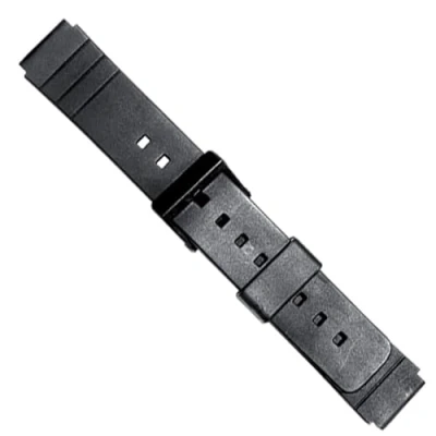 Immagine di Cinturino orologio nero in gomma resina compatibile con Casio MQ 24 77 104 AQ 42 LDP800 MD712 MQ15 16 mm Ref 260F10