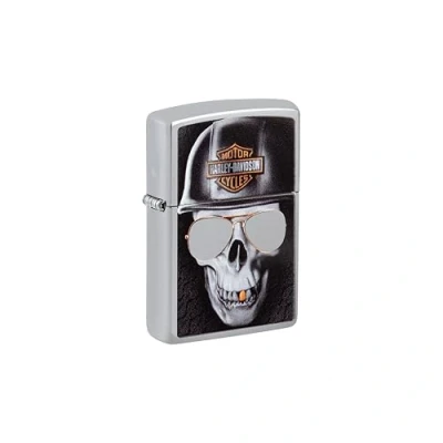 Immagine di Accendino Zippo® Harley Davidson® 29739, Antivento Ricaricabile Zippo, Realizzato in Metallo con Caratteristico &quot;click&quot; Color Nero, Made USA, Ottima Idea Regalo
