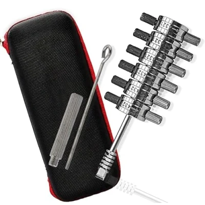 Immagine di Loboo Idea Strumento manuale di lettura delle serrature A cilindro Ford Tibbie e strumenti riparazione, con custodia in pelle, serratura Pick