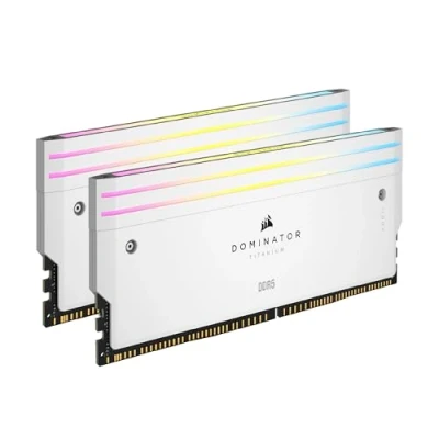 Immagine di CORSAIR DOMINATOR Titanium DDR5 RGB Light Enhancement Kit 2x Moduli 0GB RAM Compatibile iCUE Bianco