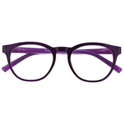 Immagine di Opulize Blu Retrò Blocco Luce Occhiali Da Lettura Porpora Computer Gioco Anti Riflesso Affaticamento Occhi Unisex B5 5 +2,00