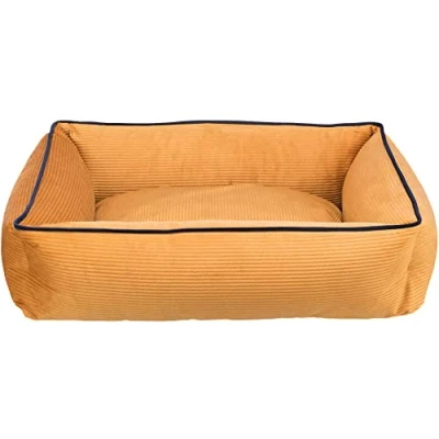 Immagine di TRIXIE Cuccia per cani Romy particolarmente morbida e accogliente con fondo antiscivolo, rettangolare, 75 x 60 cm, ocra 37676
