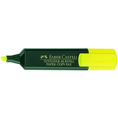Immagine di Faber Castell 154807 Evidenziatore 48 giallo, ricaricabile, Textliner Superfluorescente, 10 pz.