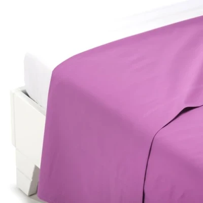 Immagine di Caleffi Lenzuolo sopra Cotone Tinta Unita Orchidea Matrimoniale in 01063