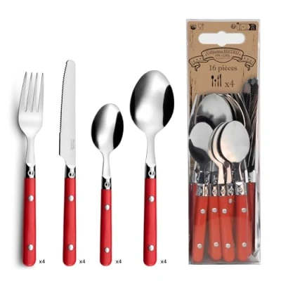 Immagine di Amefa 2210AATTPCB60 Set di Posate, Acciaio Inox, Nero