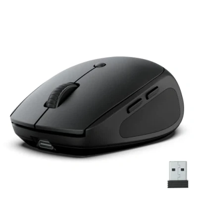 Immagine di JLab Go Charge mouse wireless da collegare tramite Bluetooth o USB, ergonomico per più dispositivi, computer portatile/telefono/tablet/mac/windows, ricaricabile