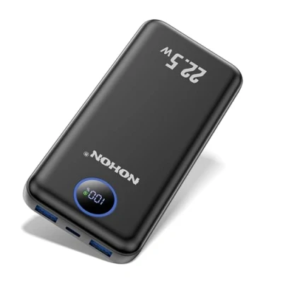 Immagine di NOHON Power Bank 10000mAh Powerbank: 22.5W PD Batterie Portatile con Display LED Caricatore Ricarica Rapida USB C 3 Uscite e 2 Ingressi Compatibile iPhone 15 14 13 12 Mini/Pro Samsung S Tablet