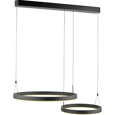 Immagine di Paul Neuhaus Lampada LED a sospensione Esko, nera, lunghezza 90 cm
