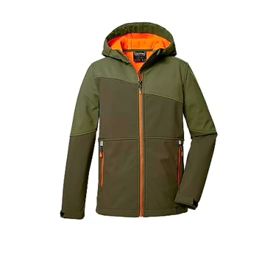 Immagine di killtec regazzi Giacca softshell/giacca outdoor con cappuccio KOS 263 BYS SFTSHLL JCKT, dark olive, 116, 41552 000