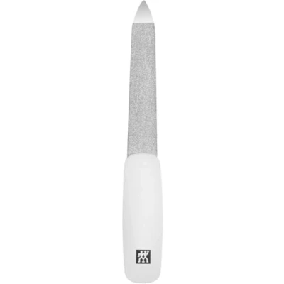Immagine di ZWILLING Lima per unghie (rivestimento in zaffiro, punta lucida, forma ergonomica, superficie a grana grossa e fine), bianca, 90 mm