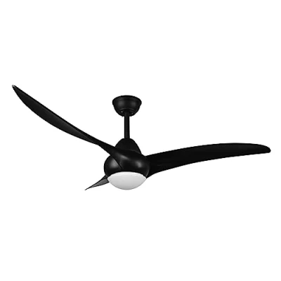 Immagine di Reality, Ventilatore, Alesund incl. 1 x LED,SMD,20,0 Watt,2700+4000+6000K,2300 Lm. Finitura: Plastica, nero opaco Ø:115,5cm, A:47,5cm Interruttori separati,Colore della luce regolabile,Ventilatore,