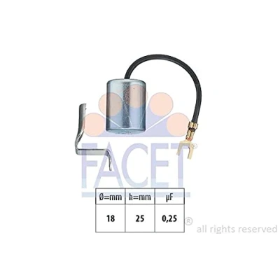 Immagine di FACET 0.0617 Condensatore, Impianto d&#039;accensione Made in Italy OE Equivalent FIAT: Panda I Hatchback, 127 ALFA ROMEO: Alfetta Sedan
