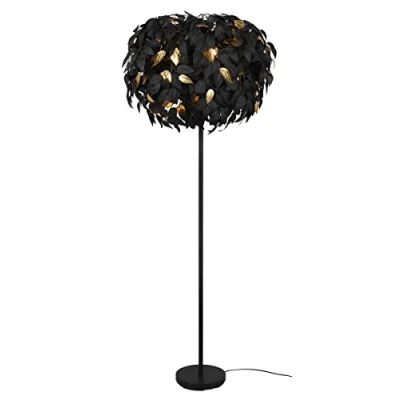 Immagine di Reality, Piantana, Leavy 3xE14, max.28,0 W Plastica, Nero, Finitura: Metallo, nero opaco Ø:70,0cm, A:180,0cm Interruttore a piede,Modello depositato,IP20,Senza illuminante