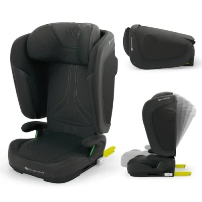 Immagine di Kinderkraft UNITY2 Seggiolino Auto I size 100 150 cm, circa da 3,5 a 12 anni, Sistemi di Sicurezza H GUARD, Facile Pulire, Rivestimento Traspirante, SPS+, Nero