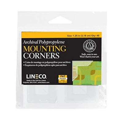 Immagine di Polypropylene 3.2cm Mounting Corners 48 Pkg