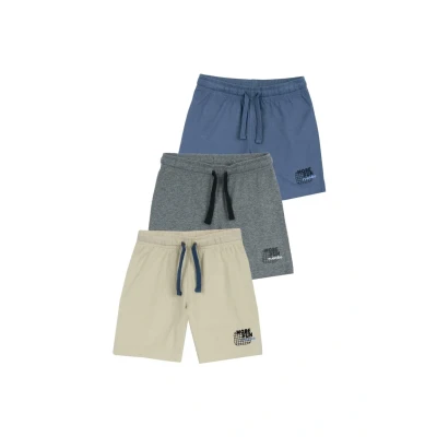 Immagine di Chicco, Pantaloncini Bambino, Set di 3 Bermuda Comodi e Pratici, in Morbido Tessuto, con Vita Elasticizzata, Ideali per la Primavera L&#039;Estate, Abbigliamento Bambini Ragazzi, Multicolore, 8 Anni