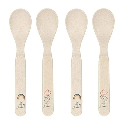 Immagine di LÄSSIG Set di cucchiai per bambini (4 pezzi) Posate senza BPA, lavabili in lavastoviglie e microonde/Spoon Tiny Farmer Sheep