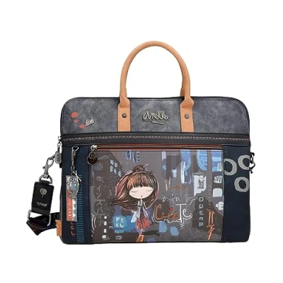 Immagine di Anekke Portadocumenti da donna Valigetta a tracolla in ecopelle con regolabile Chiusura cerniera contemporanea Accessori Misure 40 x 30 5 cm, multicolore