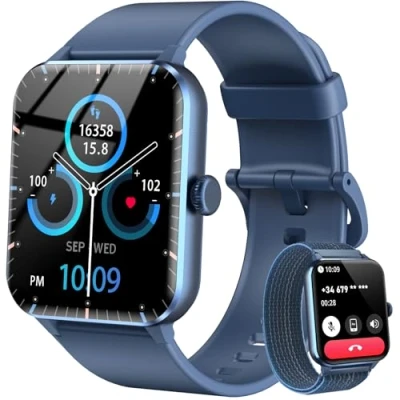 Immagine di Blackview Smartwatch Uomo Donna, Effettua e Rispondi alle Chiamate,1,85&#039;&#039; Orologio Intelligente Fitness,Cardiofrequenzimetro, Monitoraggio del Sonno, Calcolatori per Android iOS