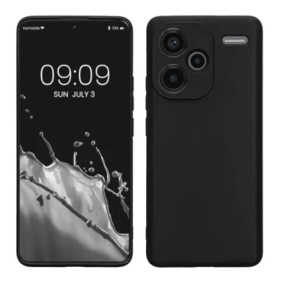 Immagine di kwmobile Custodia Compatibile con Xiaomi Redmi Note 13 Pro+ 5G / Pro Plus Cover Back Case per Smartphone in Silicone TPU Protezione Gommata nero