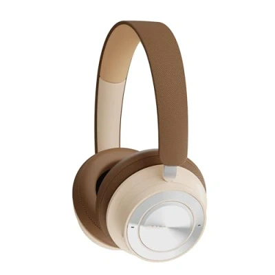 Immagine di DALI IO 8 Cuffie Hi Fi over the ear wireless/cablate con ANC, Bluetooth AptX e tecnologia driver SMC brevettata, durata della batteria 35 ore (bianco caramello)