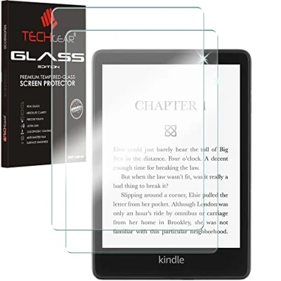 Immagine di TECHGEAR [2 Pezzi] Vetro Temperato Compatibile con Amazon Kindle Paperwhite 5 / Kids 6.8&quot; 2021 Autentica Pellicola Protecttiva [Durezza 9H] [Resistente] [Ultra Chiaro]