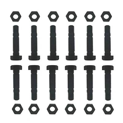 Immagine di Cancanle Confezione da 12, Perni e dadi di tranciamento per MTD Cub Cadet Troy Bilt Spazzaneve 710 0890 0890A 910 0890A, Lunghezza 4,35 cm