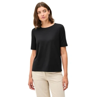 Immagine di Cecil 3225993 Maglietta Basic con Scollo Rotondo, Nero, XXL Donna